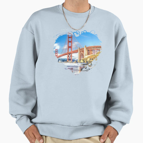 Golden Gate Bridge San Francisco Sweatshirt - Novelty Apparel Unisex - T-Shirt, Sweatshirt, Hoodie