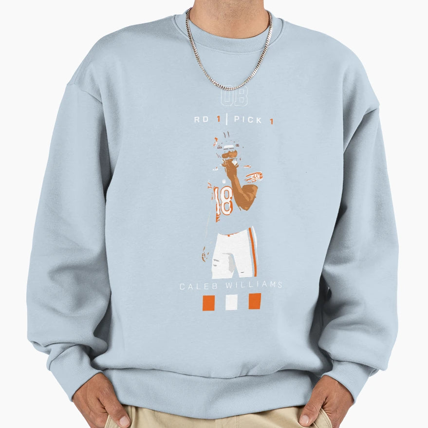 CW Qb Bears 18 Round 1 Pick 1 Sweatshirt - Fun Novelty Design for Adults - T-Shirt, Sweatshirt, Hoodie