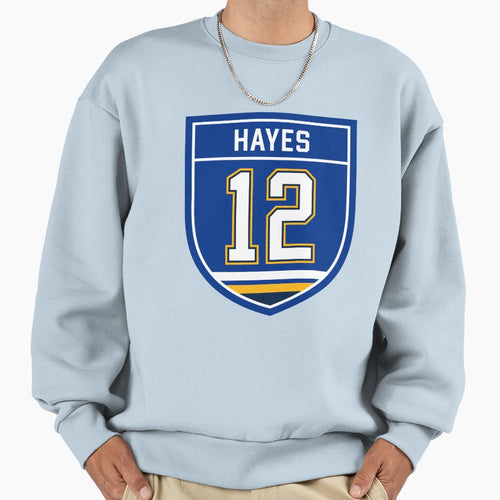 Kevin Hayes St Louis 12 Emblem Sweatshirt - Aesthetic Graphic for Adults - T-Shirt, Sweatshirt, Hoodie