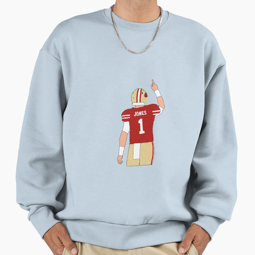 San Francisco 49Ers Mac Jones Sweatshirt - Graphic Print Unisex - T-Shirt, Sweatshirt, Hoodie