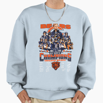 Chicago Bears Nfc North Champions Sweatshirt - Graphic Print for Adults - T-Shirt, Sweatshirt, Hoodie