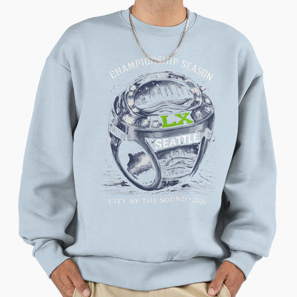 Seattle Seahawks Super Bowl 2026 Sweatshirt - Minimalist Print for Adults - T-Shirt, Sweatshirt, Hoodie