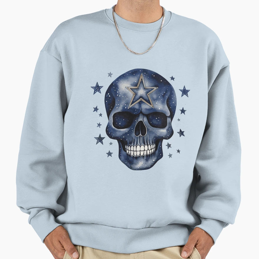 Watercolor Halloween Skull Sweatshirt - Aesthetic Graphic Unisex - T-Shirt, Sweatshirt, Hoodie