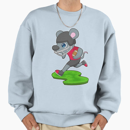 Mouse American Football Sweatshirt - Graphic Print Men Women - T-Shirt, Sweatshirt, Hoodie