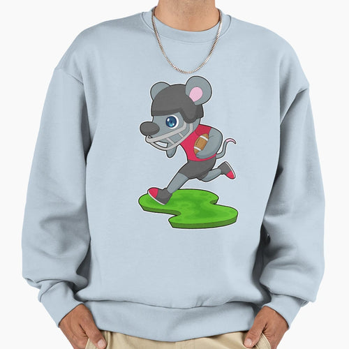 Mouse American Football Sweatshirt - Graphic Print Men Women - T-Shirt, Sweatshirt, Hoodie