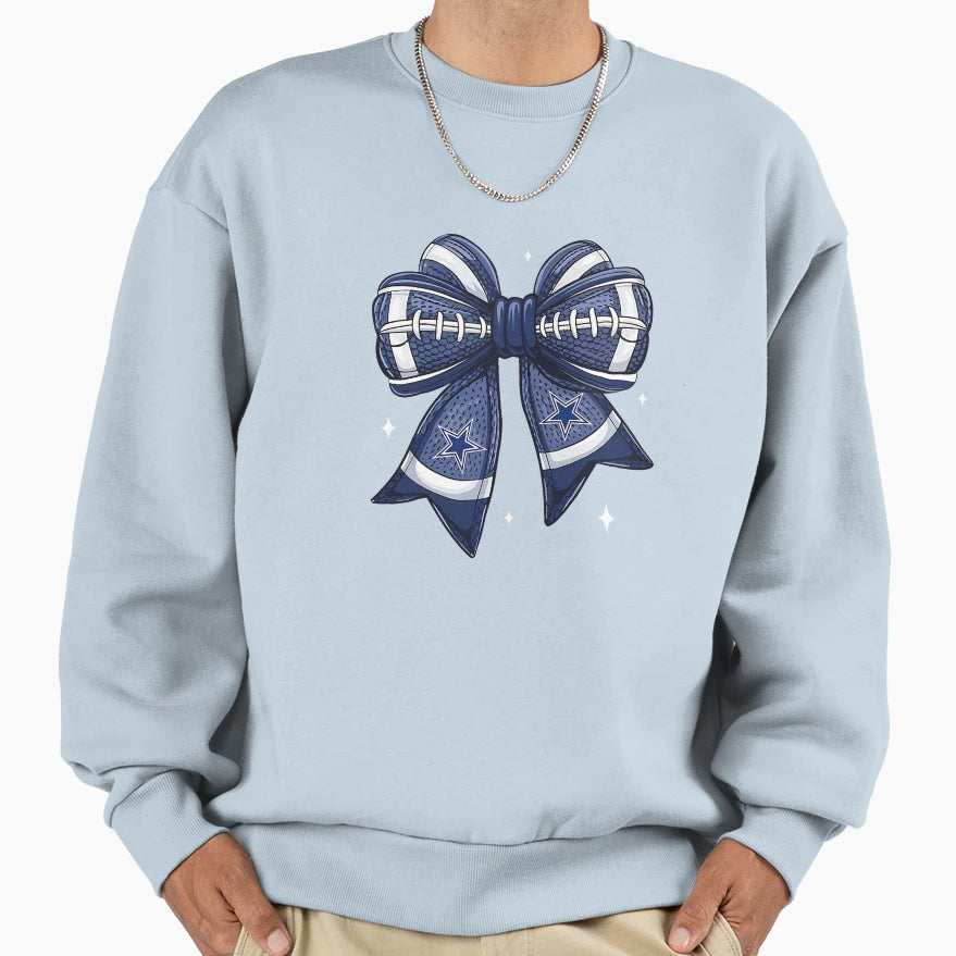 Coquette Bow Touchdown Season Sweatshirt - Graphic Print for Adults - T-Shirt, Sweatshirt, Hoodie