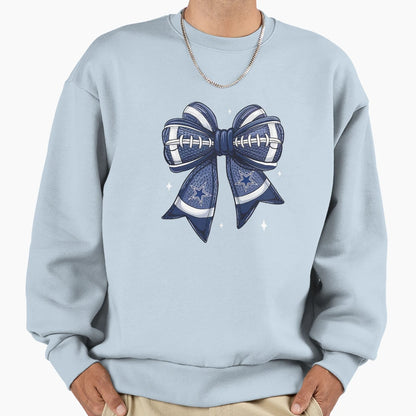 Coquette Bow Touchdown Season Sweatshirt - Graphic Print for Adults - T-Shirt, Sweatshirt, Hoodie