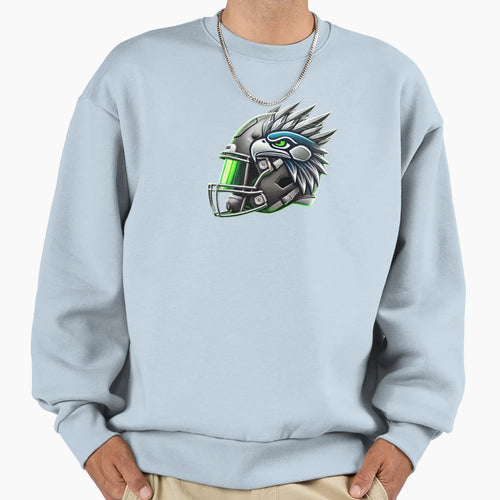 Fierce Hawk Helmet Sweatshirt - Custom Art Print for Adults - T-Shirt, Sweatshirt, Hoodie