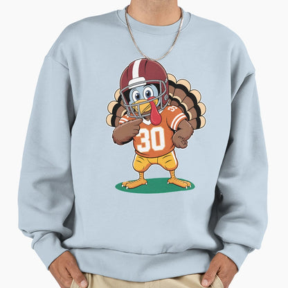 Funny Turkey Football Thanksgiving Sweatshirt - Streetwear Style Men Women - T-Shirt, Sweatshirt, Hoodie