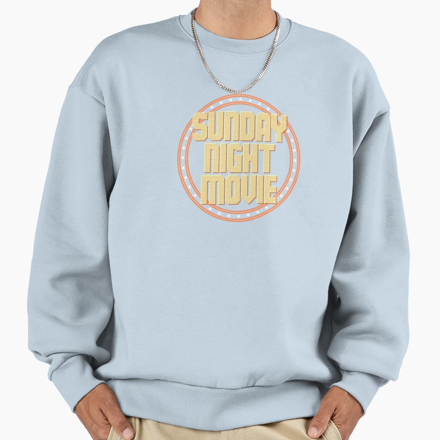 Sunday Night Movie Sweatshirt - Minimalist Print for Adults - T-Shirt, Sweatshirt, Hoodie