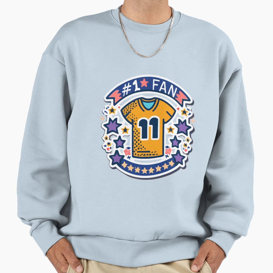 Baseball Mom 1 Fan Jersey Sweatshirt - Custom Art Print Men Women - T-Shirt, Sweatshirt, Hoodie