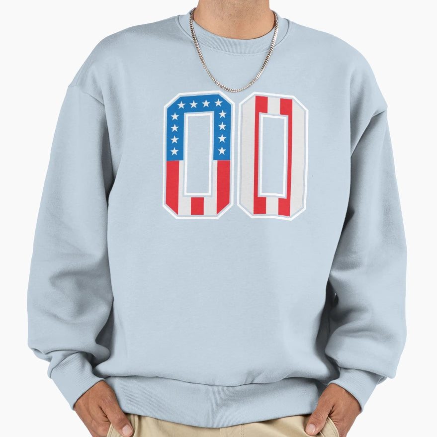 Number 0 American Classy Number Zero Sweatshirt - Trendy Graphic Men Women - T-Shirt, Sweatshirt, Hoodie