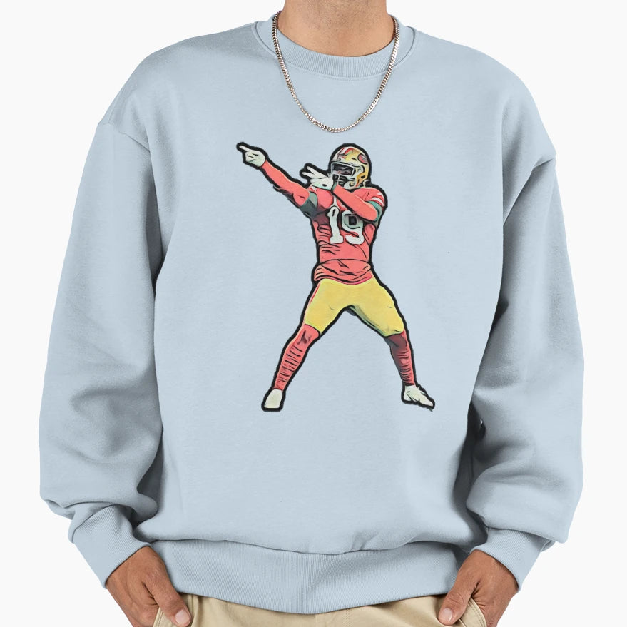 DS 49Ers Wide Receiver Bold Cartoon Sweatshirt - Custom Art Print Men Women - T-Shirt, Sweatshirt, Hoodie