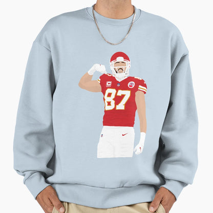 TK Football Illustration Sweatshirt - Casual Everyday Wear Men Women - T-Shirt, Sweatshirt, Hoodie