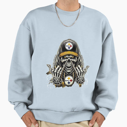 Thin Yellow Line Punisher Skull Sweatshirt - Streetwear Style for Adults - T-Shirt, Sweatshirt, Hoodie