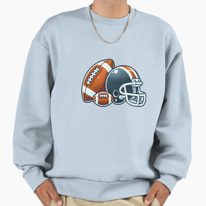 Copy Football Ball And Helmet Sweatshirt - Custom Art Print for Adults - T-Shirt, Sweatshirt, Hoodie