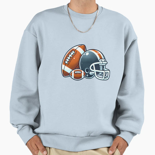 Copy Football Ball And Helmet Sweatshirt - Custom Art Print for Adults - T-Shirt, Sweatshirt, Hoodie