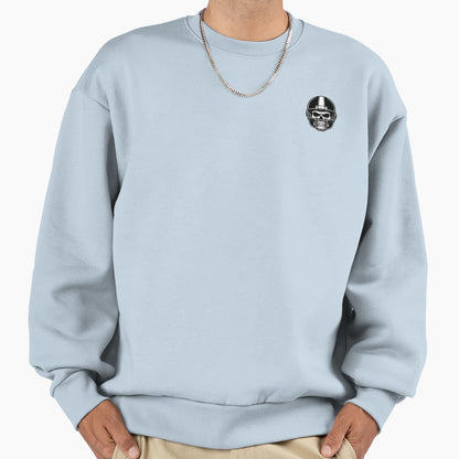 Skull Wearing Football Helmet Sweatshirt - Streetwear Style for Adults - T-Shirt, Sweatshirt, Hoodie