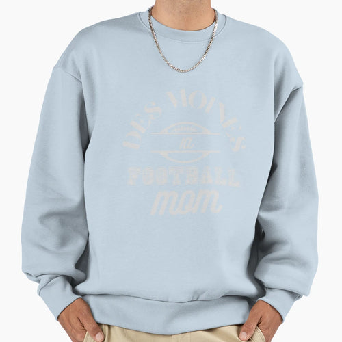 Des Moines Ia Football Mom Sweatshirt - Novelty Apparel for Adults - T-Shirt, Sweatshirt, Hoodie