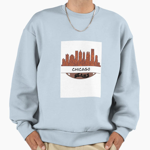 Chicago Bears Cityscape Sweatshirt - Minimalist Print Unisex - T-Shirt, Sweatshirt, Hoodie