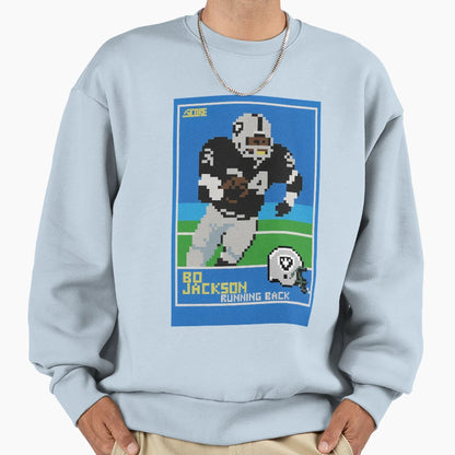 Bo Jackson Pixel Art Football Card Sweatshirt - Novelty Apparel Men Women - T-Shirt, Sweatshirt, Hoodie
