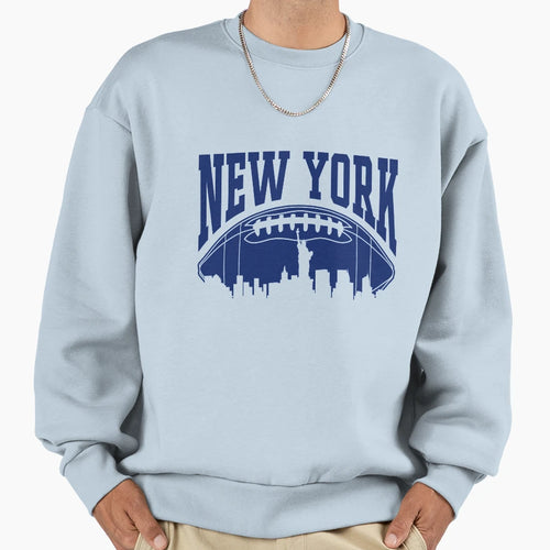 New York Skyline Ny Football Team Sweatshirt - Custom Art Print Men Women - T-Shirt, Sweatshirt, Hoodie