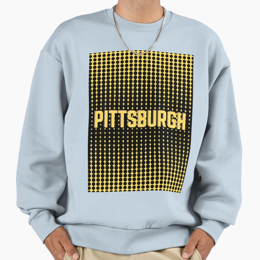 Pittsburgh Black And Yellow 1 Sweatshirt - Novelty Apparel Unisex - T-Shirt, Sweatshirt, Hoodie