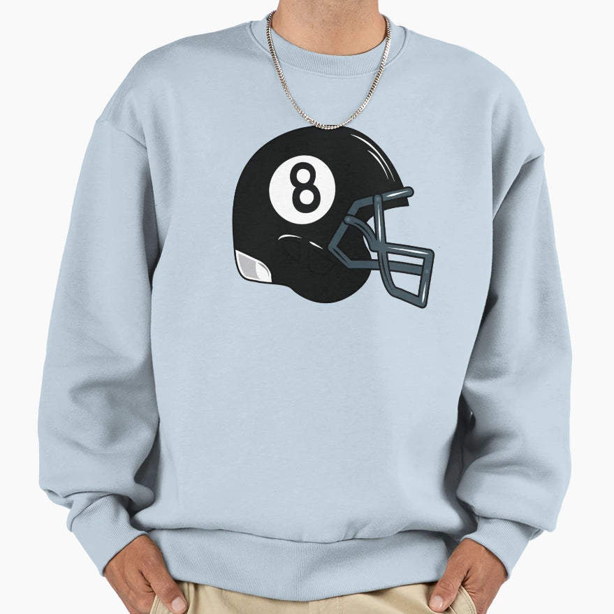 8 Ball Snooker American Football Sweatshirt - Unique Graphic Men Women - T-Shirt, Sweatshirt, Hoodie