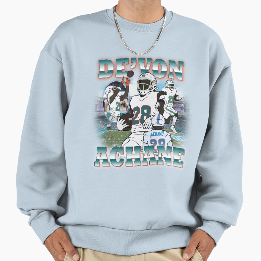 Devon Achane Sweatshirt - Casual Everyday Wear Men Women - T-Shirt, Sweatshirt, Hoodie