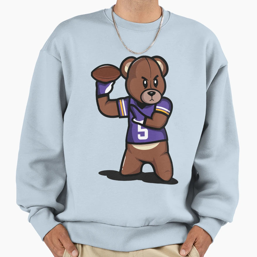 Victrs Teddy Football Sweatshirt - Novelty Apparel for Adults - T-Shirt, Sweatshirt, Hoodie