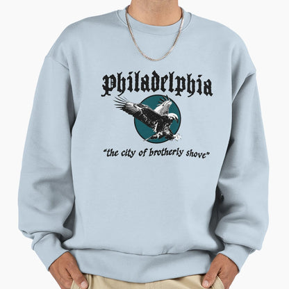 Philadelphia City Brotherly Sweatshirt - Fun Novelty Design for Adults - T-Shirt, Sweatshirt, Hoodie