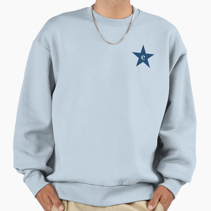 Star Initial Monogram E Navy Sweatshirt - Trendy Graphic Men Women - T-Shirt, Sweatshirt, Hoodie
