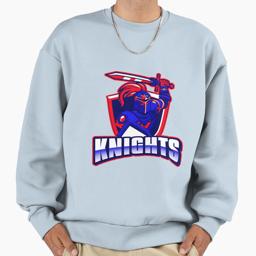 Knights One Red Blue Pseudo Sports Team Sweatshirt - Graphic Print Unisex - T-Shirt, Sweatshirt, Hoodie