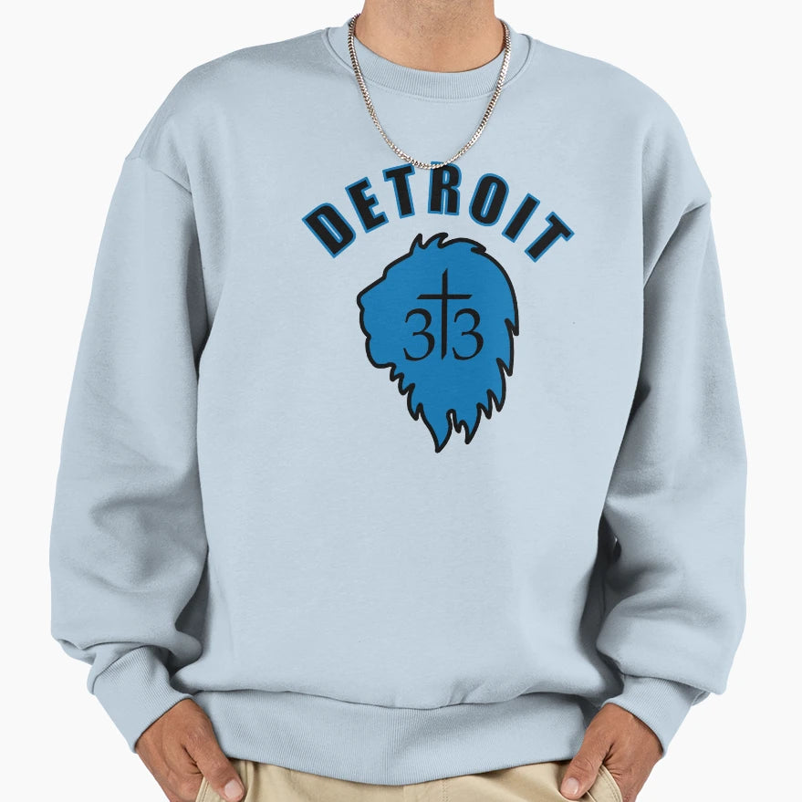 Detroit 313 Cross Football Sweatshirt - Unique Graphic for Adults - T-Shirt, Sweatshirt, Hoodie