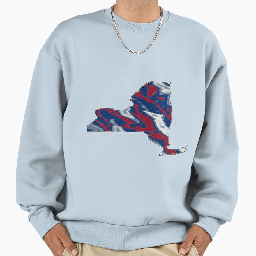 Abstract New York State Option 3 Sweatshirt - Trendy Graphic for Adults - T-Shirt, Sweatshirt, Hoodie