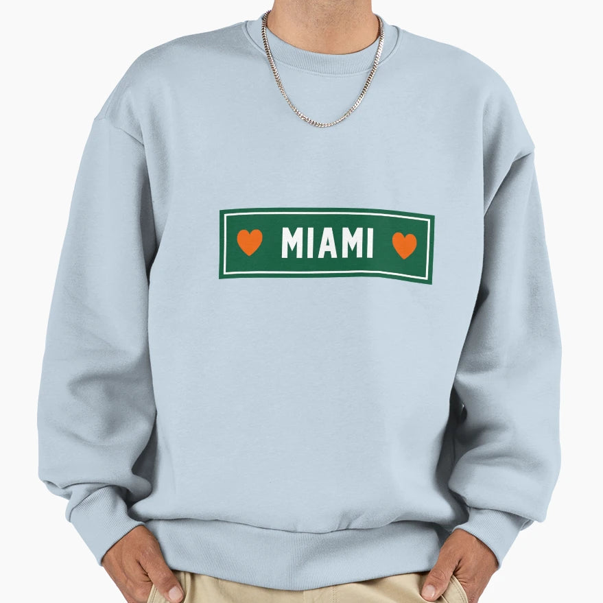 Miami Hearts Sweatshirt - Aesthetic Graphic Men Women - T-Shirt, Sweatshirt, Hoodie