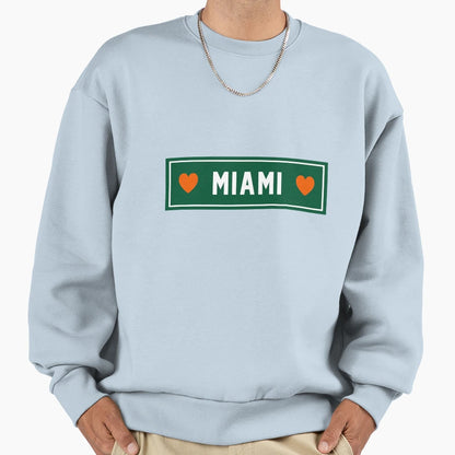 Miami Hearts Sweatshirt - Aesthetic Graphic Men Women - T-Shirt, Sweatshirt, Hoodie