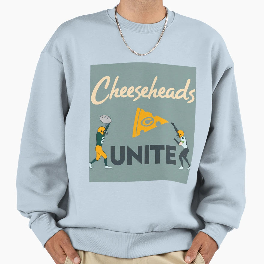 Cheeseheads Unite Passionate Sweatshirt - Graphic Print for Adults - T-Shirt, Sweatshirt, Hoodie