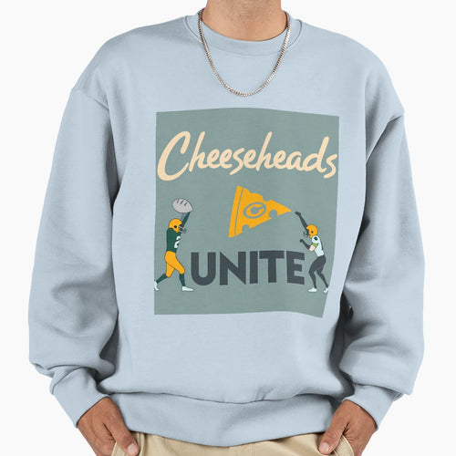 Cheeseheads Unite Passionate Sweatshirt - Graphic Print for Adults - T-Shirt, Sweatshirt, Hoodie