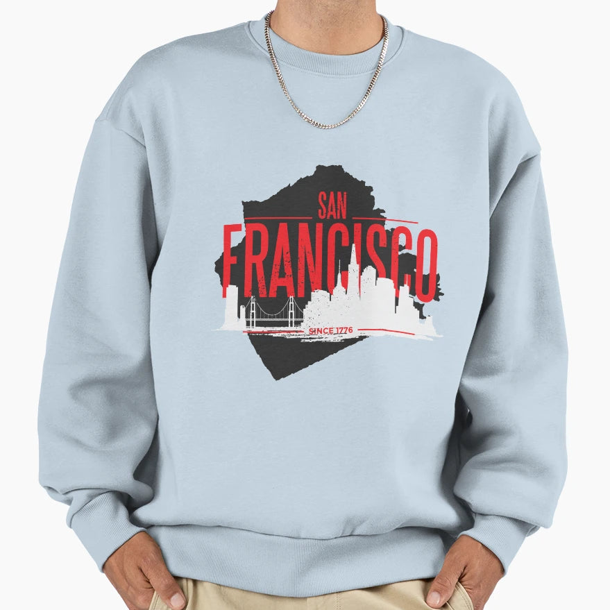 San Francisco Golden Gate Sweatshirt - Trendy Graphic Unisex - T-Shirt, Sweatshirt, Hoodie