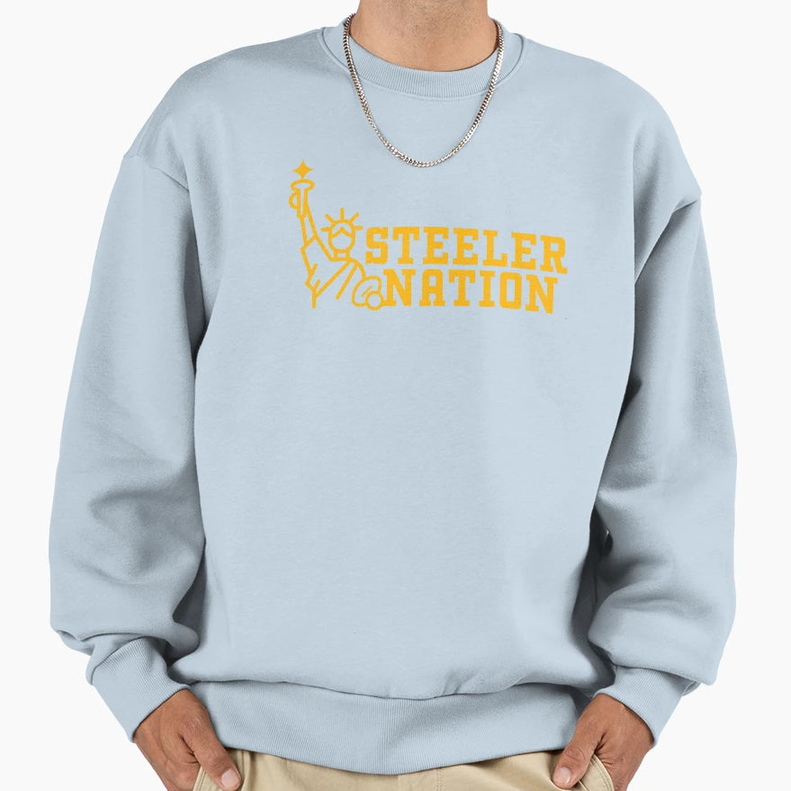 Steeler Nation Statue Sweatshirt - Minimalist Print Men Women - T-Shirt, Sweatshirt, Hoodie