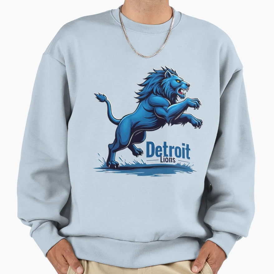 Football Detroit Lions Sweatshirt - Aesthetic Graphic Men Women - T-Shirt, Sweatshirt, Hoodie