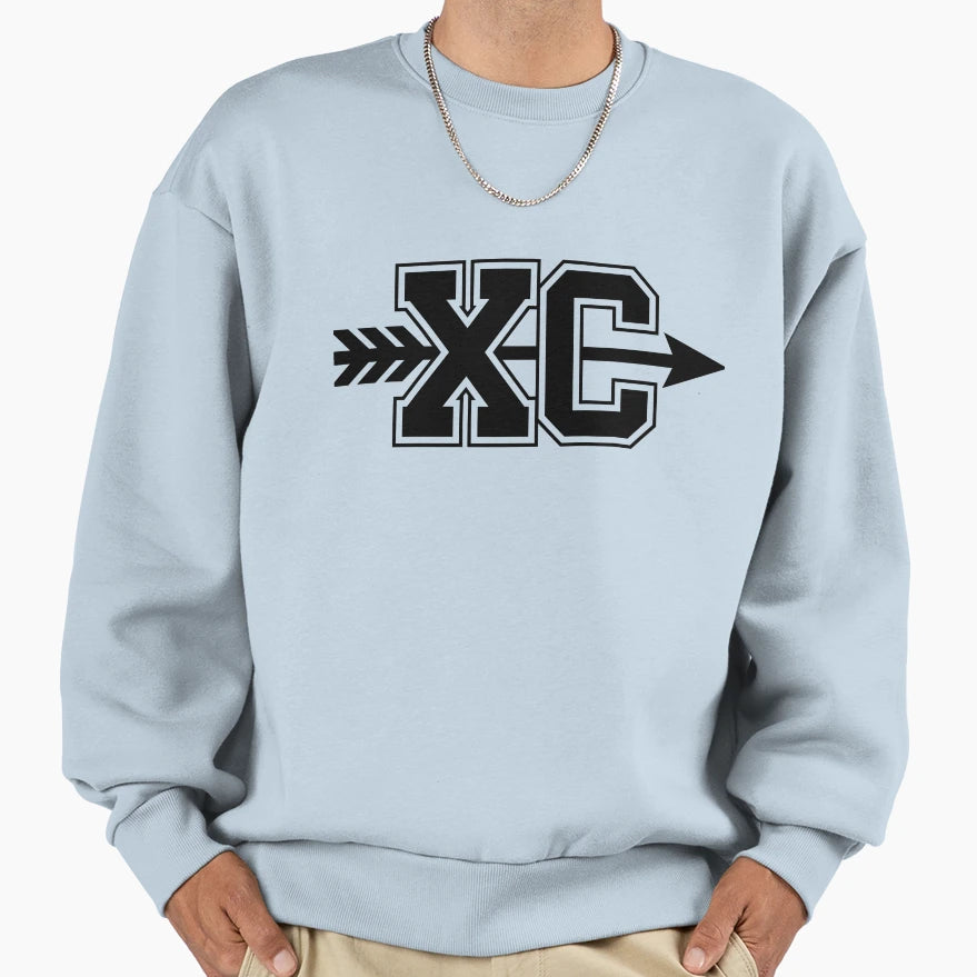 Cross Country Featuring Xc Emblem Sweatshirt - Minimalist Print Men Women - T-Shirt, Sweatshirt, Hoodie