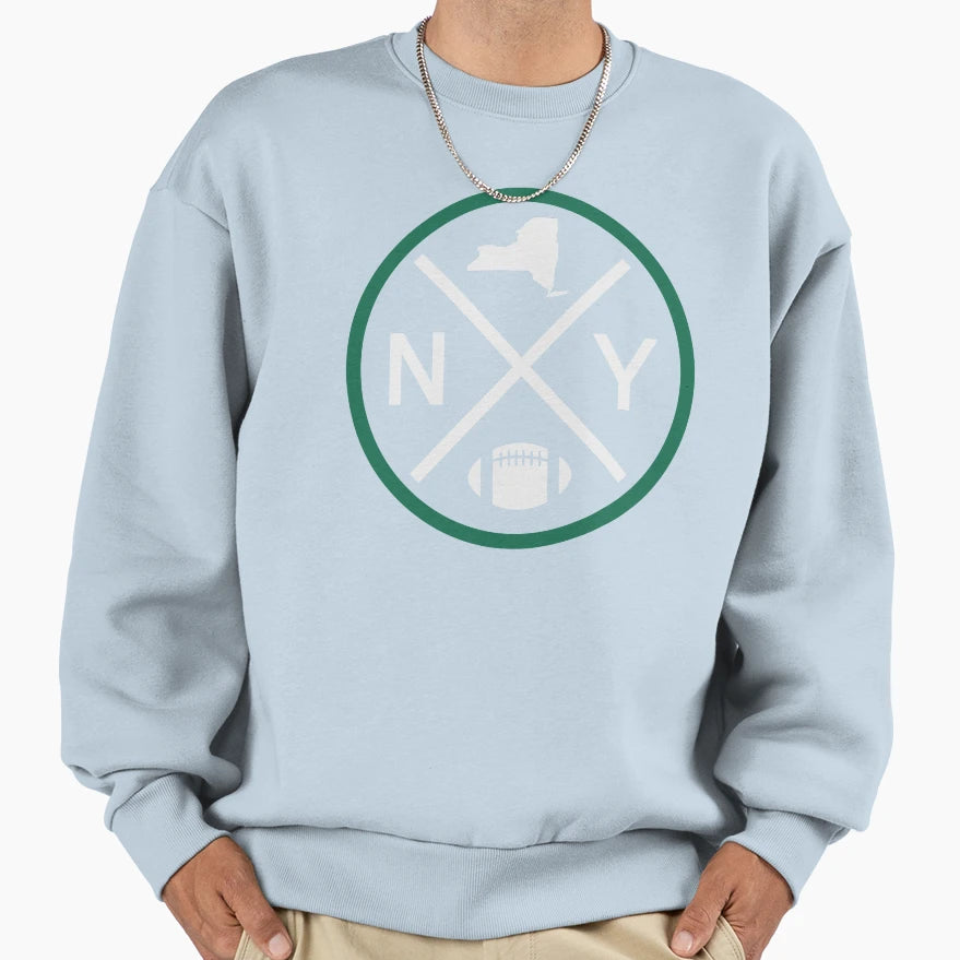 Ny Football Emblem New York Sweatshirt - Aesthetic Graphic Unisex - T-Shirt, Sweatshirt, Hoodie