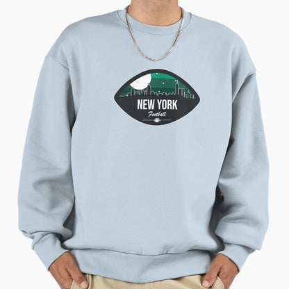 New York J Football Skyline Badge Sweatshirt - Custom Art Print Unisex - T-Shirt, Sweatshirt, Hoodie
