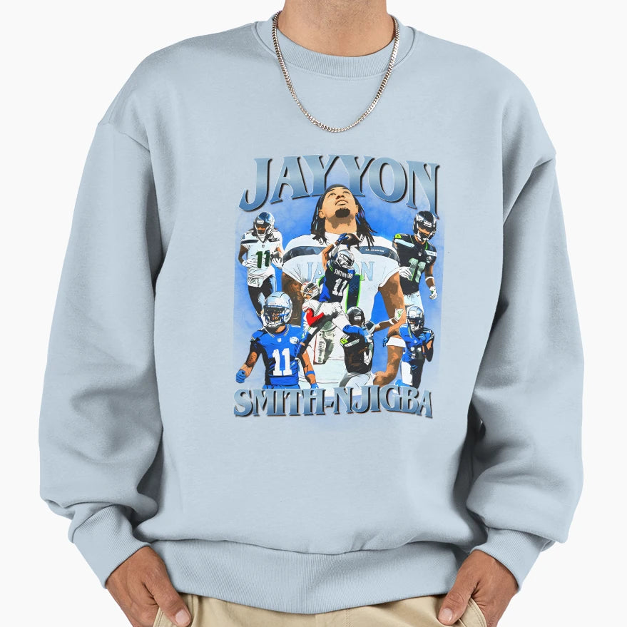 Seahawks Jaxon Smith Njigba Sweatshirt - Minimalist Print for Adults - T-Shirt, Sweatshirt, Hoodie