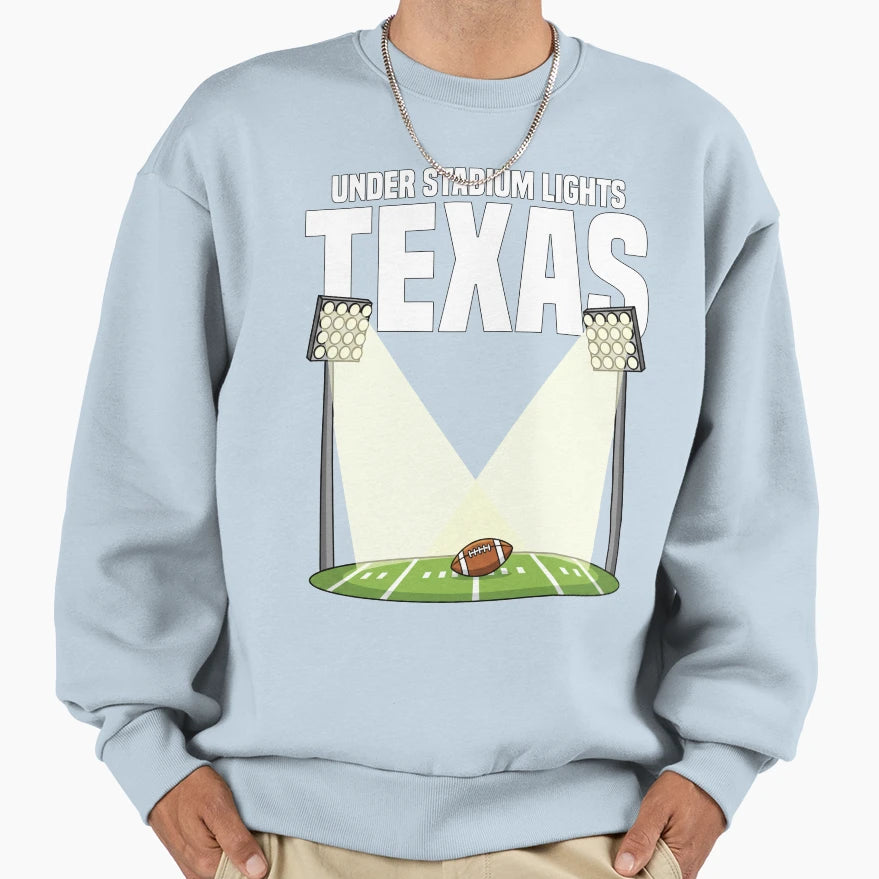 Texas Under Stadium Lights Dallas Sweatshirt - Custom Art Print Unisex - T-Shirt, Sweatshirt, Hoodie