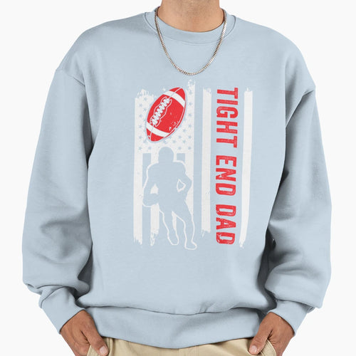 American Flag Football Tight End Dad T-Shirt - Graphic Print for Adults - T-Shirt, Sweatshirt, Hoodie