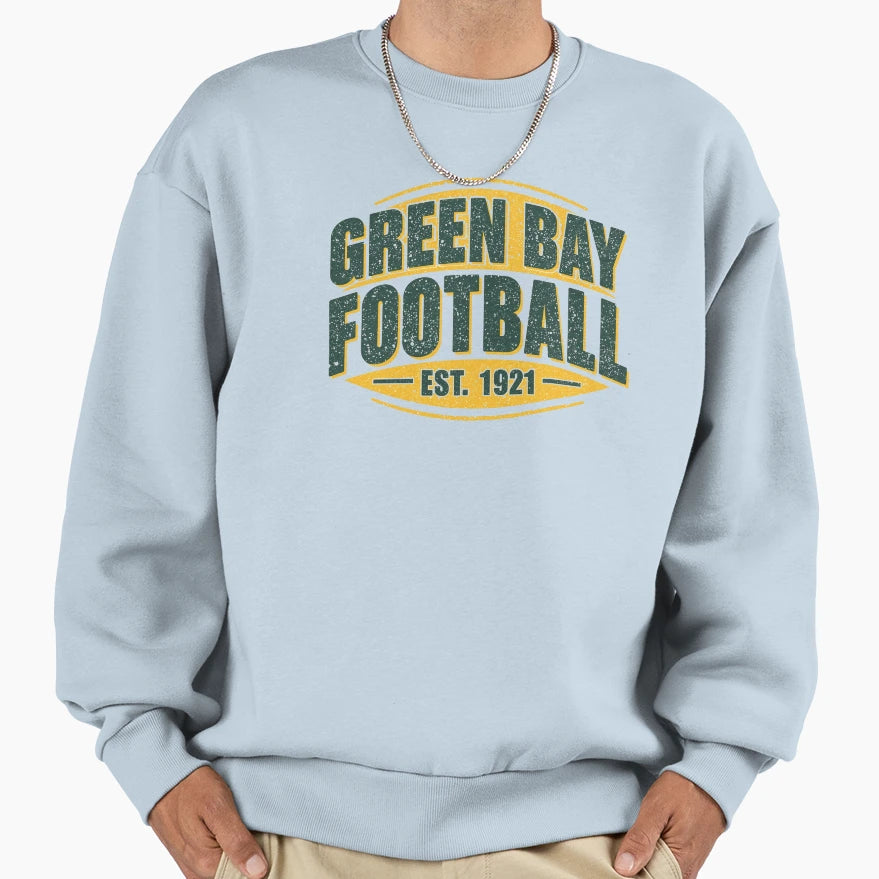 Green Bay Football Established 1921 Sweatshirt - Graphic Print Unisex - T-Shirt, Sweatshirt, Hoodie