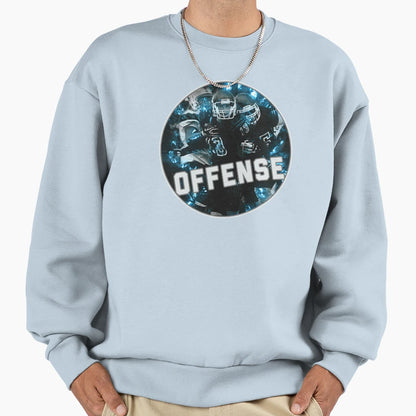 Football Team Hot Blue Fire Nifty Art Sweatshirt - Novelty Apparel Unisex - T-Shirt, Sweatshirt, Hoodie